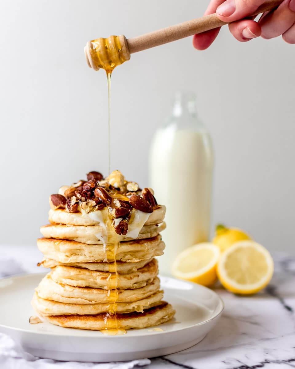 pancakes met griekse yoghurt