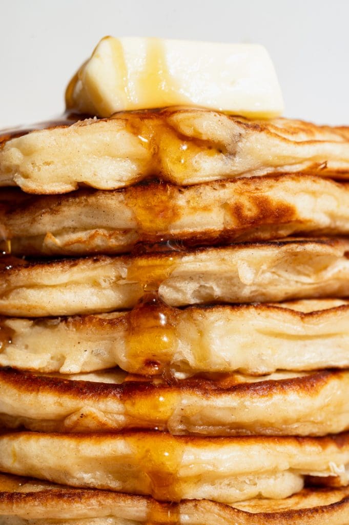 American pancakes met banaan